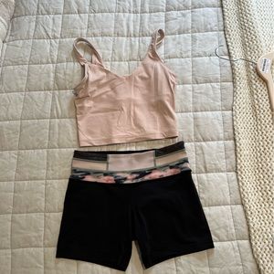 Luluemon align longline bra and shorts bundle